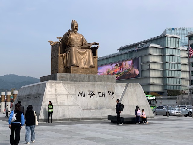 König-Sejong-Statue am Gwanghwamun-Platz in Seoul